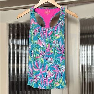 Vibrant Floral Racerback Tank Top